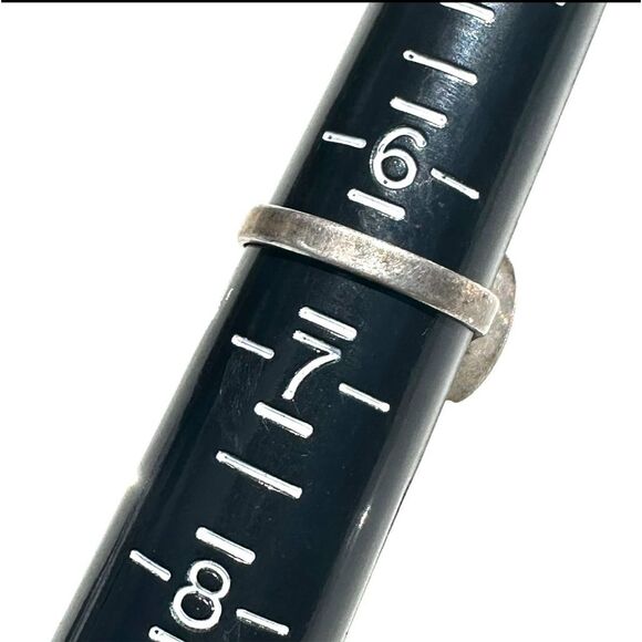 Sterling silver amber oval vintage ring - Picture 6 of 10